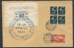 1947 Italia, Busta Ricordo 37° Anniversario Gare Aviatorie Firenze 1910 - Errors And Curiosities