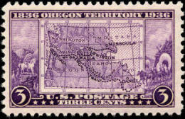 1936 USA Oregon Territory Centennial Stamp Sc#783 Horse - Neufs