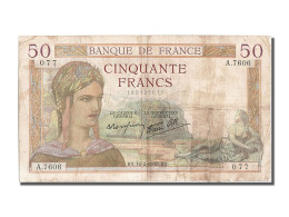 Billet, France, 50 Francs, 50 F 1934-1940 ''Cérès'', 1938, 1938-02-10, B - 50 F 1934-1940 ''Cérès''