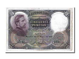 Billet, Espagne, 50 Pesetas, 1931, 1931-04-25, TTB - 50 Pesetas