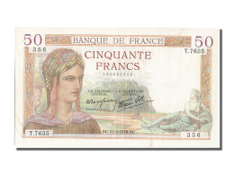 Billet, France, 50 Francs, 50 F 1934-1940 ''Cérès'', 1939, 1938-02-17, SUP+ - 50 F 1934-1940 ''Cérès''