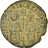 Monnaie, Leo VI The Wise 886-912, Follis, Constantinople, TTB, Cuivre, Sear:1730 - Byzantines