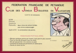 FEDERATION FRANCAISE DE PETANQUE. Club Des Joyeux Boulistes En Villegiature. Carte De Membre.  (C.P.M.) - Boule/Pétanque