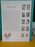 FDC, Europa CEPT, Aristide Briand, Benoit - Paris - 25.4.1980 - 1er Jour, Collection Historique - 1980