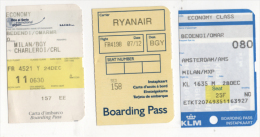 Alt414 Carta Imbarco Boarding Pass Ryanair KLM Flight Volo Airline Linea Aerea Orio Serio Bergamo Charleroi  Amsterdam - Europa