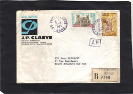 Lettre Recommandée  Entête Clayes Agence En Douane De Steenvoorde Nord 1973 - Covers & Documents