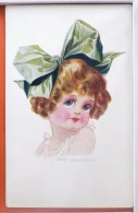 CP Litho CHROMO Illustrateur SPURGIN ENFANT GROS NOEUD CHEVEUX G.A. & Co Series N° 208 Voyagé 1921 Knocke - Spurgin, Fred