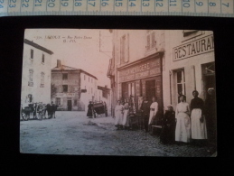 CPA D63 Lezoux Rue Notre Dame , Epicerie, Restaurant - Lezoux