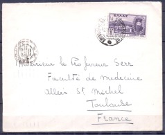 Lettre  De GRECE  Annee 1937  Pour TOULOUSE Timbre SEUL Sur LETTRE  FLIER 7.L.O  P.P.en ARIVEE  Peu Commun - Briefe U. Dokumente