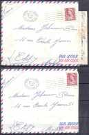 LOT De 2 Enveloppes + 1 Lettre   Cachet  PORT TALBOT  Le 6 FEB 1961  Pour ETEL Morbihan  Timbre  SEUL Sur LETTRE - Briefe U. Dokumente