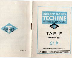 INSTRUMENTS AGRICOLES) MOTOCULTURE FEVRIER 1959 -TRACTION ANIMALE  Ou TRACTEUR  -6 Pages RV - Tractors