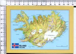 ISLAND -  ICELAND  -   Cartographique  Du Pays - Islande