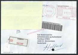 Registered  Cover From Samsun To Amsterdam; 03-07-2000 - Cartas & Documentos