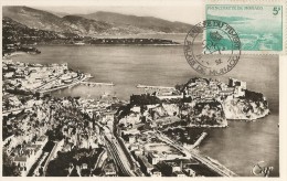 CARTE   Maximum  Monaco  Musée Du Timbre 1952   Vue Générale Sur La Principauté    TB - Cartas Máxima