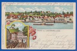 Deutschland; Lauenburg A. D. Elbe; Litho 1901 - Lauenburg