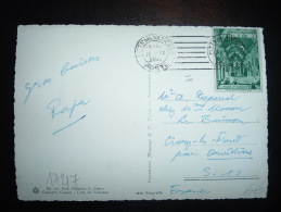 CP POUR LA FRANCE TP  S. MARIA IN COSMEDIN 8L OBL.MEC. 16 IX 1949 - Storia Postale