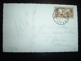 CP POUR FRANCE TP DAMAS 1F50 OBL. 10.4.33 DAMAS RP - Lettres & Documents