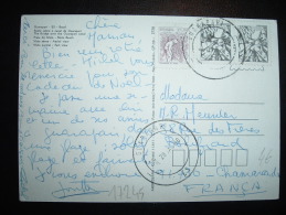 CP POUR FRANCE TP 21,00 + TP 1,00 X2 OBL. 28 JAN 80 GUARAPARI - Storia Postale