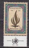 H0348 - UNO ONU NEW YORK N°537 ** AVEC TAB DROITS DE L'HOMME - Unused Stamps