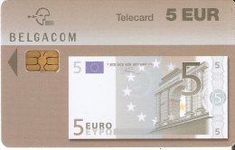 TARJETA DE BELGICA DE UN BILLETE DE 5 EUROS (BANKNOTE) 30/11/2005 - Timbres & Monnaies