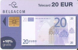 TARJETA DE BELGICA DE UN BILLETE DE 20 EUROS (BANKNOTE) 31/03/2005 - Timbres & Monnaies