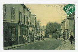 SEPTEUIL - Place Du Pavé ( Carte Toilée ) - Septeuil