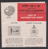 INDIA, 1985,  Artillery Regiment , 50th Anniversary,  Folder - Cartas & Documentos