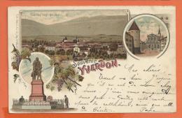 FEL494, Souvenir D'Yverdon, Précurseur, Circulée 1898 - Yverdon-les-Bains 