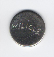 Jeton De Caddie  Argenté  WILICLE  Verso  Vierge - Trolley Token/Shopping Trolley Chip