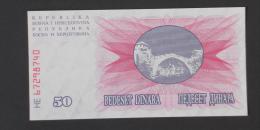 BOSNIA HERZEGOVINA  50  DINARA  1992     -    (Nº03856) - Bosnie-Herzegovine