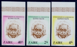 Zaire Congo 1980 MNH Imperforate Centenary Of Birthday Of Albert Einstein Nobel Prize In Physics 1921 - Albert Einstein