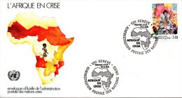 ONU GENEVE. N°137 Sur Enveloppe 1er Jour (FDC) De 1986. L´Afrique En Crise. - ACF - Aktion Gegen Den Hunger