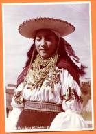 Costume Tipico Del ECUADOR . Real Prived  Photocard. Indios , Indien Woman With Her Pearles - Equateur