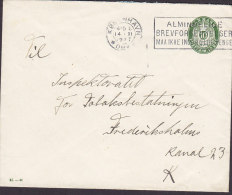 Denmark Postal Stationery Ganzsache Entier 10 Ø Cover Brief (Kl-41) KØBENHAVN 1927 To Tobacco Taxing Department - Enteros Postales