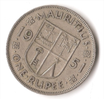 MAURITUS 1 RUPEE  1951 - Maurice