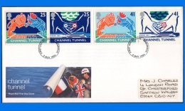 GB 1994-0007, Opening Of Channel Tunnel FDC, Royal Mail Cachet  Cambridge PM - 1991-2000 Decimal Issues