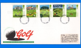 GB 1994-0003, Scottish Golf Courses FDC, Royal Mail Cachet  Cambridge PM - 1991-2000 Decimal Issues