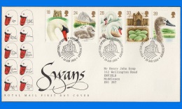 GB 1993-0002, Collection Of 9 FDCs Of The Year, RM Cachet & SHS (9 Scans) - 1991-2000 Em. Décimales