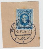 Slovakia 2.05.39  Auf  Briefstück - Covers & Documents