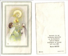 Stenay, église St-Grégoire, Image Pieuse 1952, Marie Reyès, Profession Solennelle De Foi Chrétienne - Devotion Images