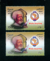 EGYPT / 2009 / COLOR VARIETY / NIGERIA / WOLE SOYINKA / NOBEL PRIZE IN LITERATURE / MNH / VF - Ungebraucht