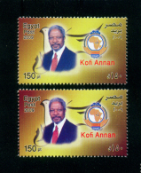 EGYPT / 2009 / COLOR VARIETY / GHANA / KOFI  ANNAN / NOBEL PRIZE IN PEACE / MNH / VF . - Neufs