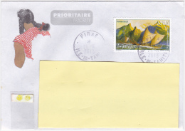 Polynésie Française / Pirae / Tahiti - 1 Enveloppe Timbrée En 2013 (enveloppe Boullaire Jacques) - Storia Postale