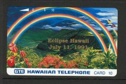 Hawaii GTE - 1991 10 Unit - Rainbow Valley - "Eclipse" Overprint - HAW-16 - Mint - Hawaii