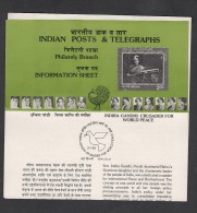 INDIA, 1985, Indira Gandhi, Commemmoration, Folder - Storia Postale