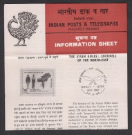 INDIA, 1985, Assam Rifles North East Sentinels, 150th Anniversary , Folder - Cartas & Documentos