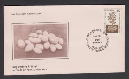 INDIA, 1985,  FDC, Potato Research, 50th Anniversary , Bombay Cancellation - Briefe U. Dokumente