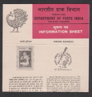 INDIA, 1985, Swami Haridas, Philosopher, Folder - Cartas & Documentos