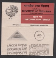 INDIA, 1985, Border Roads Organisation, Folder - Cartas & Documentos