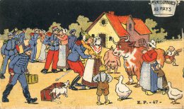 Delcampe - Permissionnaires Au Pays - Humor